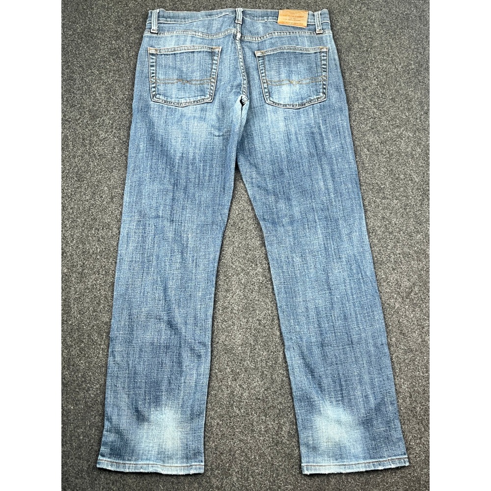 Lucky Brand 221 Straight Leg Jeans Mens 34x32 Medium Wash Blue Denim Y2K Fade - Picture 2 of 12